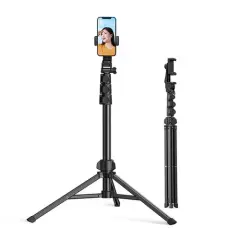 UGREEN 90235 LP377 4.7''-7.2'' Ayakta Durabilen Canlı Yayın Tripodu Siyah 1.7metre
