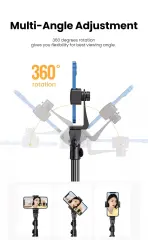 UGREEN 90235 LP377 4.7''-7.2'' Ayakta Durabilen Canlı Yayın Tripodu Siyah 1.7metre