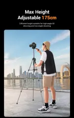 UGREEN 15187 LP661 4-7 inc 50cm-175cm Profesyonel Telefon ve Kamera Tripod