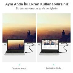 UGREEN 70320 HD135 8K 60Hz Full HD 48Gbps Yüksek Hızlı Aktarım 2.1 HDMI Kablosu 1.5metre
