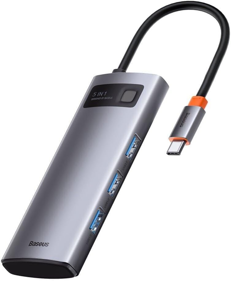 BASEUS StarJoy 5 in 1 4K HDMI 3xUSB 3.0 100W PD Çok Fonksiyonlu Hub Bağlantı İstasyonu CAHUB-CX0G