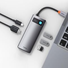 BASEUS StarJoy 5 in 1 4K HDMI 3xUSB 3.0 100W PD Çok Fonksiyonlu Hub Bağlantı İstasyonu CAHUB-CX0G