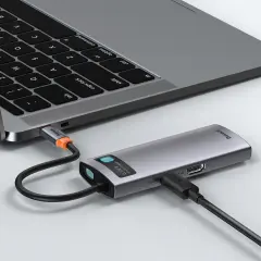 BASEUS StarJoy USB-C to 6 in 1 Çok Fonksiyonlu Bağlantı İstasyonu WKWG030013