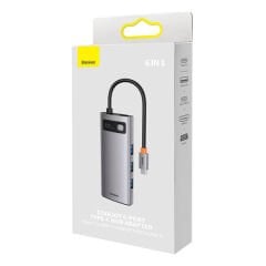 BASEUS StarJoy USB-C to 6 in 1 HDMI VGA 3xUSB 3.0 100W Çok Fonksiyonlu Hub Bağlantı İstasyonu WKWG030013