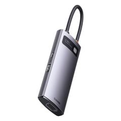 BASEUS StarJoy USB-C to 6 in 1 HDMI VGA 3xUSB 3.0 100W Çok Fonksiyonlu Hub Bağlantı İstasyonu WKWG030013 - 2