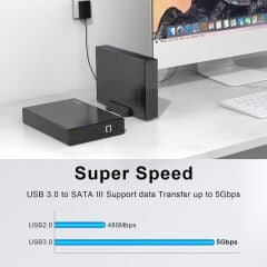 GODO GDPD03-SAS USB 3.0 2.5''-3.5'' SAS/SATA HDD SSD Sabit Disk Bağlantı İstasyonu