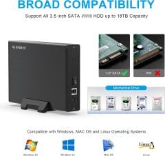 GODO GDPD03-SAS USB 3.0 2.5''-3.5'' SAS/SATA HDD SSD Sabit Disk Bağlantı İstasyonu