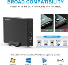 GODO GDPD03-SAS USB 3.0 2.5 - 3.5 inc SAS SATA HDD SSD Sabit Disk Bağlantı İstasyonu Docking Station