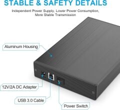 GODO GDPD03-SAS USB 3.0 2.5''-3.5'' SAS/SATA HDD SSD Sabit Disk Bağlantı İstasyonu