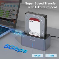 GODO GDPD03-SAS USB 3.0 2.5 - 3.5 inc SAS SATA HDD SSD Sabit Disk Bağlantı İstasyonu Docking Station