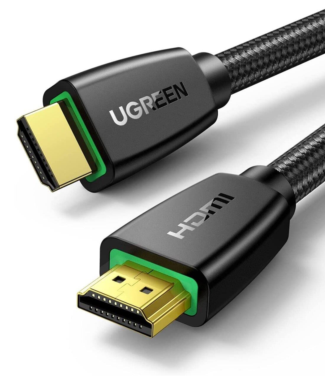 UGREEN 40412 HD118 HDMI Kablo 4K 18GB/s HDMI 2.0 Örgülü Görüntü ve Ses Aktarma Kablosu Siyah 5metre