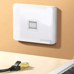 UGREEN 80180 NW144 Tek Portlu Bağlantı Noktalı Duvar Paneli Bilgi Paneli Beyaz