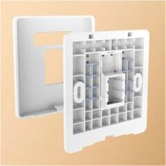 UGREEN 80180 NW144 Tek Portlu Keystone Jack Uyumlu Yaylı Kapaklı Duvar Prizi Faceplate Beyaz