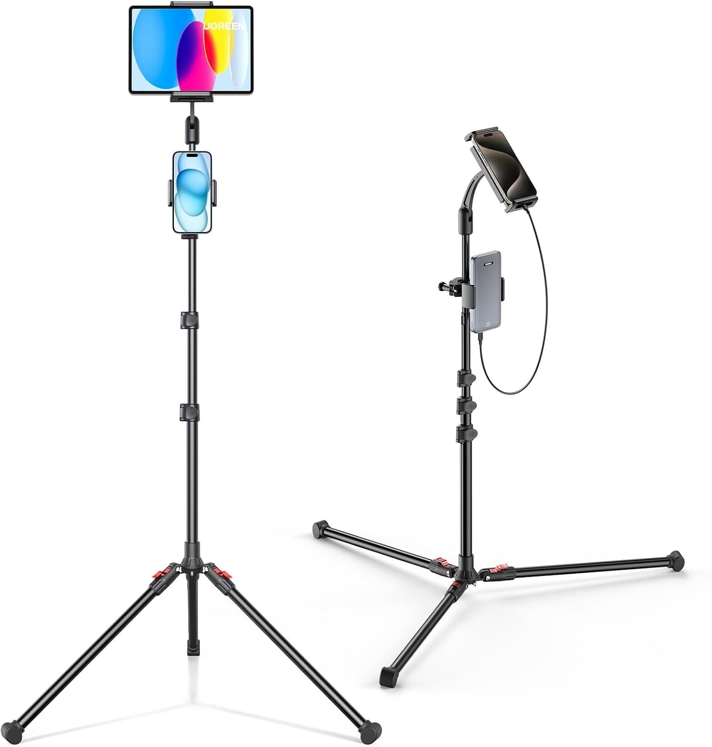 UGREEN 15645 LP585 Profesyonel Yer Tipi Mikrofon ve Telefon Tablet Ayarlanabilir Tripod Stant