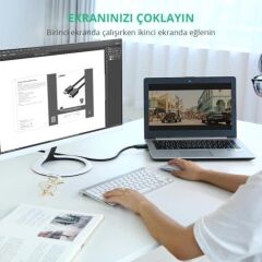 UGREEN 10203 DP101 3D 4K Görüntü Desteği DisplayPort to HDMI 2.0 Kablosu Siyah 3Metre