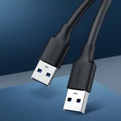 UGREEN 10311 US102 USB-A Erkek to USB-A Erkek 2.0 Kablo Siyah 2Metre