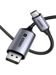 UGREEN 25839 CM556 8K 60Hz 4K 240Hz Dijital Yüksek Çözünürlüklü v1.4 USB-C to DisplayPort Görüntü ve Ses Aktarım Kablosu Örgülü 3metre