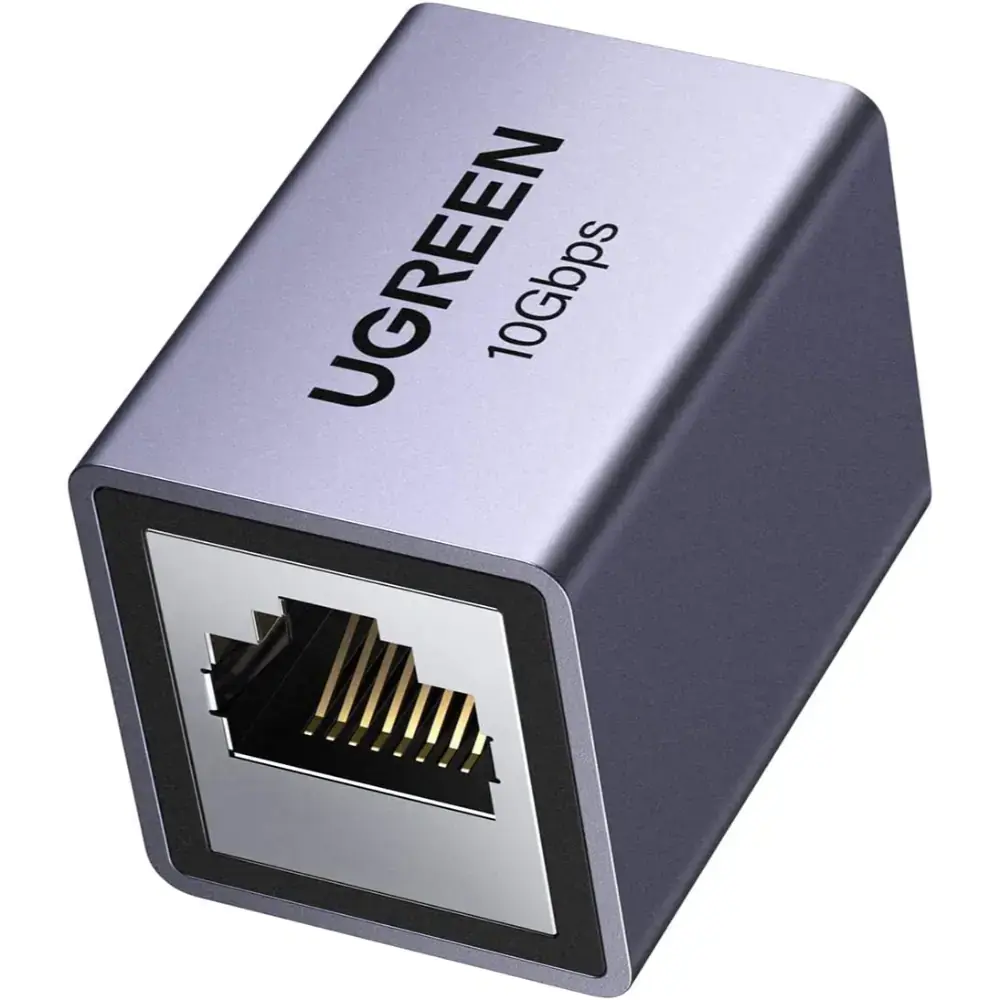 UGREEN 15117 NW261 Gigabit RJ45 Ethernet Kablo Birleştirme Aparatı 10Gbps Kadar Veri Aktarım Hızı Gri