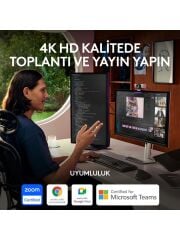 LOGİTECH MX Brio Ultra HD 4K 1080p Mikrofonlu Webcam Siyah (960-001549)