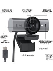 LOGİTECH MX Brio Ultra HD 4K 1080p Mikrofonlu Webcam Siyah (960-001549) - 2