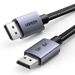 UGREEN 25903 DP120 Ultra HD 8K Çözünürlük DisplayPort to DisplayPort 1.4 Örgülü Kablo 1 Metre