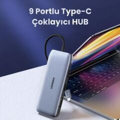 UGREEN 70301 CM274 9 in 1 Type-C to USB 3.0 HDMI VGA DisplayPort RJ45 TF SD PD Dönüştürücü Adaptör - 2