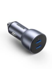 UGREEN 70594 CD213 50W Çift PD Type-C Type-C Hızlı Şarj Portu Araç Şarj Cihazı