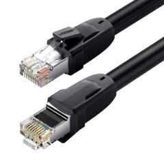 UGREEN 70651 NW121 CAT8 2000MHz Bant 25GB/s Daha Yüksek Ağ Hızı Ethernet Kablosu Siyah 8metre