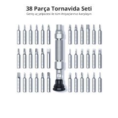 UGREEN 80459 CM372 38 in 1 Parça Alüminyum Alaşımlı Hassas Elektronikçi Tornavida Seti
