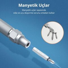 UGREEN 80459 CM372 38 in 1 Parça Alüminyum Alaşımlı Hassas Elektronikçi Tornavida Seti