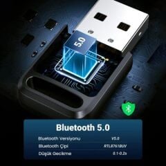 UGREEN 80890 CM390 USB Bluetooth 5.0 Mini Dongle Adaptör 3Mbps Aktarım Hızı - 2