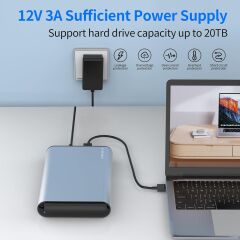 GODO GD35613-SAS USB 3.0 3.5'' HDD SSD SAS/SATA Harici Adaptör İstasyon 12V 3A
