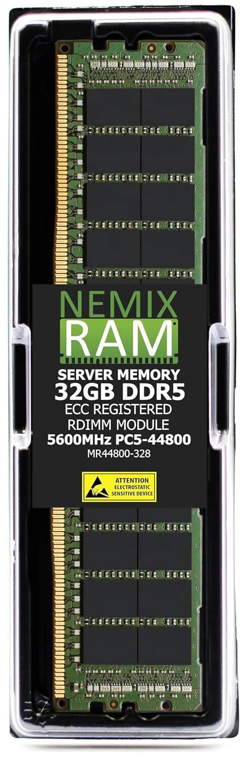 SK HYNIX 32GB DDR5 5600MHz 2Rx8 PC5-5600B EC8 RDIMM Sunucu Ram HMCG88AGBRA190N
