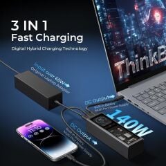 LENOVO ThinkPlus 20.000mAh 140W Taşınabilir Powerbank Siyah QX51S12147 - 2
