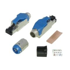 CAT8 RJ45 Endüstriyel Tip IP20 STP Konnektör Korumalı Saha Fişi Aracı Kolay Metal Döküm Sonlandırma Konnektörü - 2