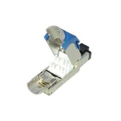 CAT8 RJ45 Endüstriyel Tip IP20 STP Konnektör Korumalı Saha Fişi Aracı Kolay Metal Döküm Sonlandırma Konnektörü