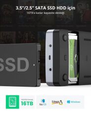 UGREEN 70502 CM301 USB-C 3.1 Gen2 to SATA 3.5''-2.5'' SSD/HDD Hard Disk Kutusu