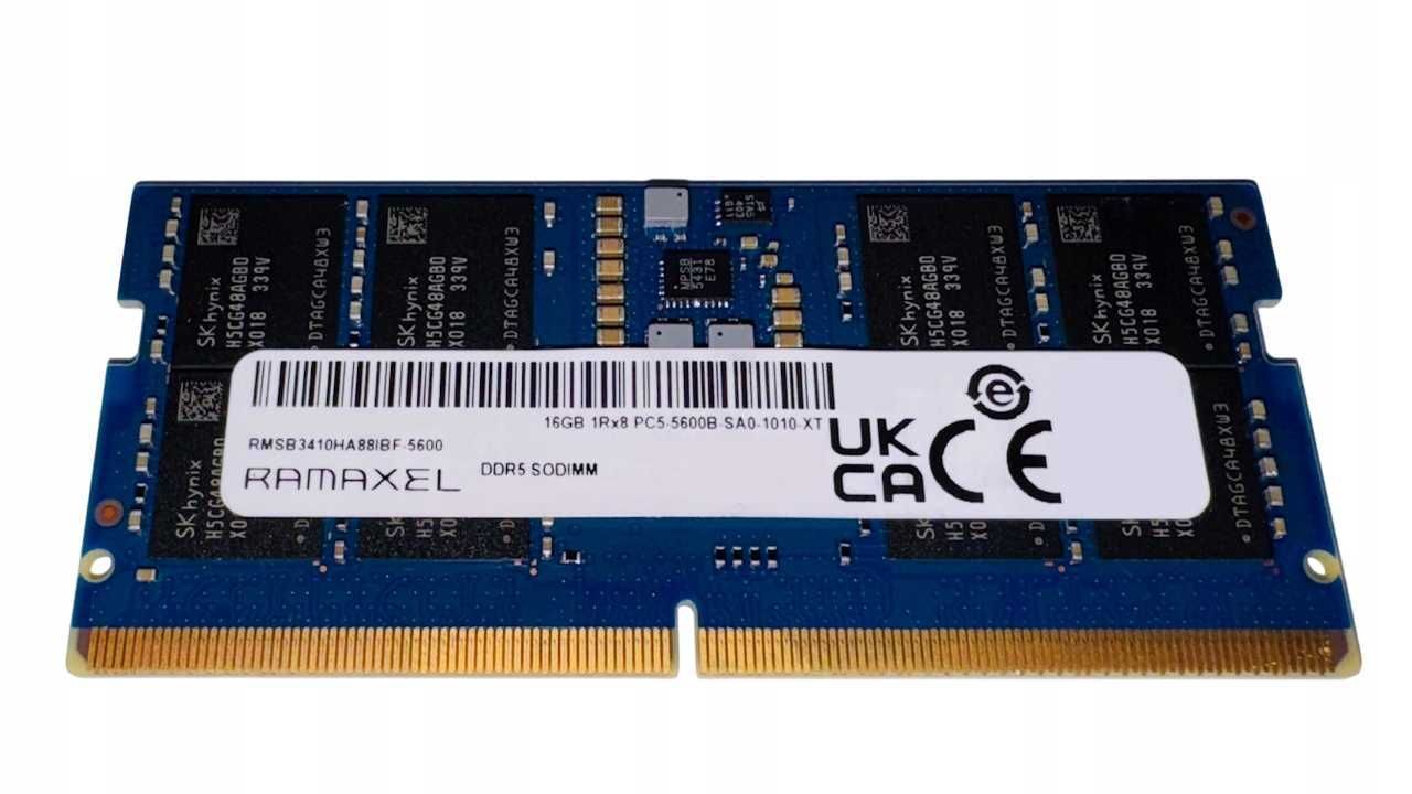 RAMAXEL 16GB 5600MHz DDR5 CL46 SODIMM Notebook Ram RMSB3410CA88IBF-5600 Kutusuz Tray