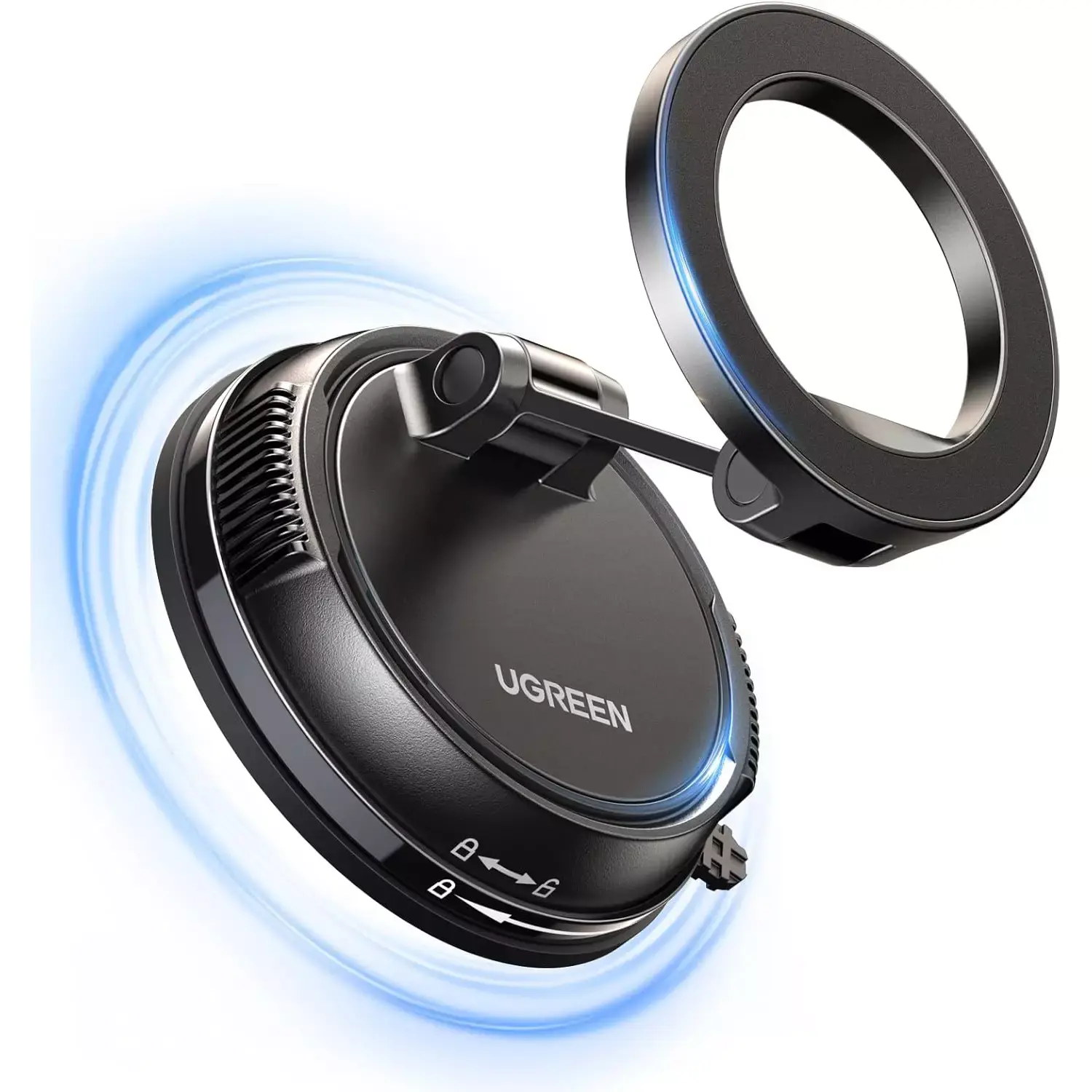 UGREEN 65187 LP926 Orta Konsol Manyetik Vantuzlu 360 Derece Döndürülebilir MagSafe Araç Telefon Tutucu