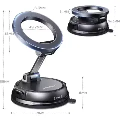 UGREEN 65187 LP926 Orta Konsol Manyetik Vantuzlu 360 Derece Döndürülebilir MagSafe Araç Telefon Tutucu