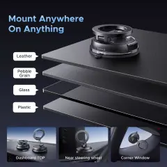 UGREEN 65187 LP926 Orta Konsol Manyetik Vantuzlu 360 Derece Döndürülebilir MagSafe Araç Telefon Tutucu