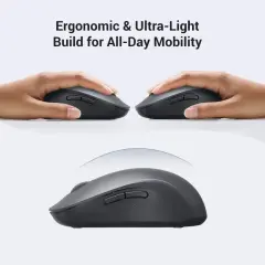 UGREEN 55148 M332 800/1200/1600dpi 2.4GHz Şarjlı Kablosuz Sessiz Mouse Gri - 2