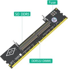 JET-5688 DDR5 Notebook Bellek SO-DIMM to Masaüstü Bellek DIMM Adaptör Kartı JBDD0006-003