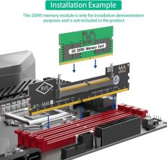 JET-5688 DDR5 Notebook Bellek SO-DIMM to Masaüstü Bellek DIMM Adaptör Kartı JBDD0006-003