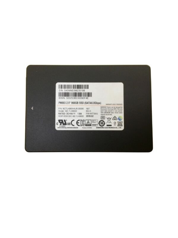 HPE SM883 960GB Sata 6Gbps 2.5'' Server Sunucu SSD  MZ-7LH9600 M27LH960HAJR-00AH3 VK000960GWSRT P02760-003 P04573-005