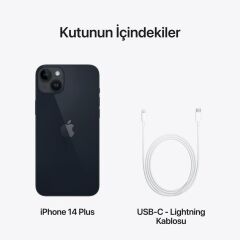 APPLE iPhone 14 Plus 512GB Siyah Cep Telefonu MQ593TU/A (Apple TÜRKİYE Garantili)