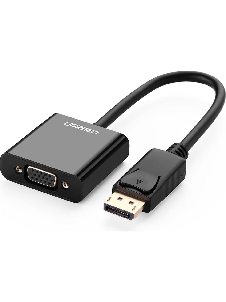 UGREEN 20415 DP109 DisplayPort Erkek to VGA Dişi Görüntü Dönüştürücü Siyah 920x1200 1920x1080P 60Hz