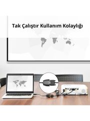 UGREEN 40253 MM105 Full HD 1080P/60Hz 1920x1080 HDMI Erkek to VGA Dişi Dönüştürücü Adaptör Siyah - 2