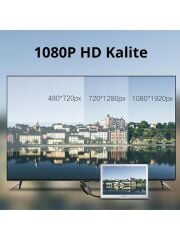 UGREEN 40253 MM105 Full HD 1080P/60Hz 1920x1080 HDMI Erkek to VGA Dişi Dönüştürücü Adaptör Siyah