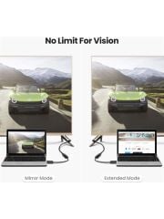 UGREEN 40363 MM137 4K Çözünürlük Desteği Mandallı Bağlantı DisplayPort Erkek to HDMI Dişi Dönüştürücü Adaptör Siyah